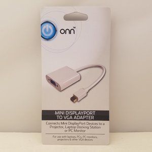 ONN Mini DisplayPort to VGA Adapter ONA17AV052 Requires VGA Cable